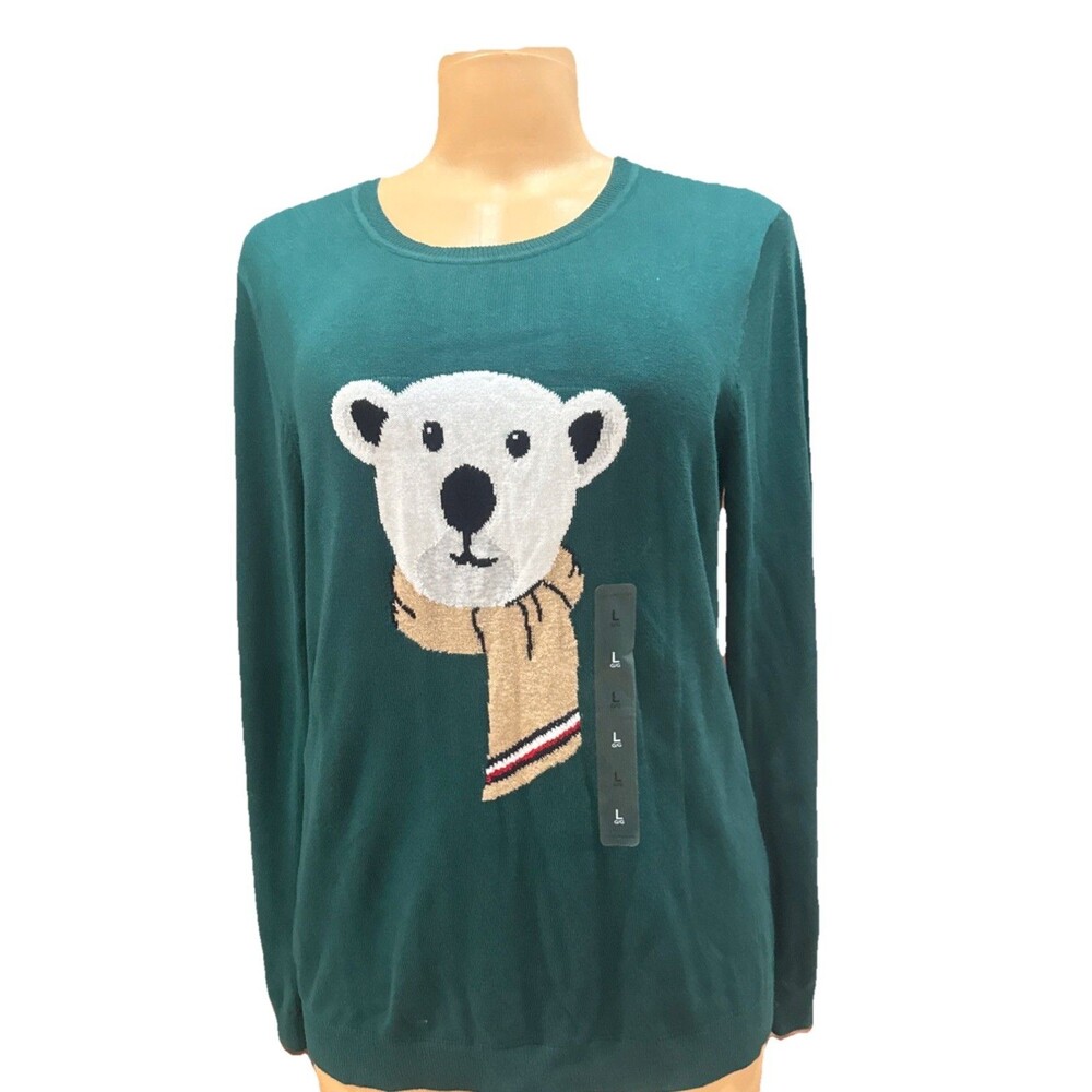 NWT Tommy Hilfiger Christmas sweater  Polar Bear Size, Large‎ ￼$69